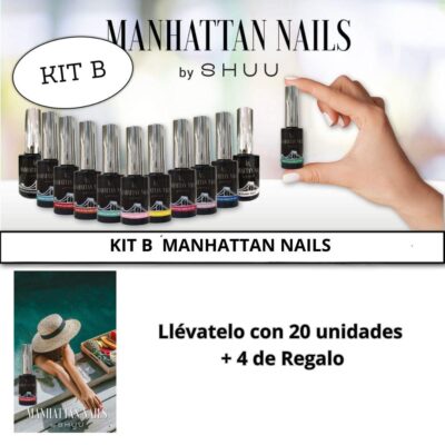 KIT B MANHATTAN NAILS (20 + 4 de regalo)